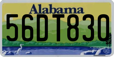 AL license plate 56DT830
