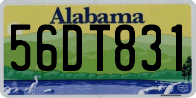 AL license plate 56DT831