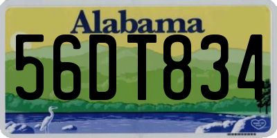 AL license plate 56DT834