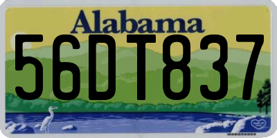 AL license plate 56DT837
