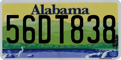 AL license plate 56DT838