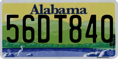 AL license plate 56DT840