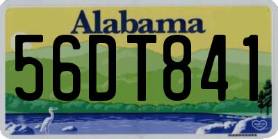 AL license plate 56DT841