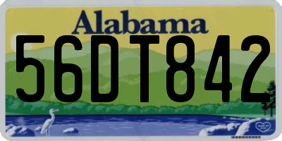 AL license plate 56DT842
