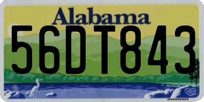 AL license plate 56DT843
