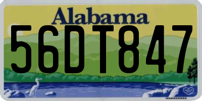 AL license plate 56DT847