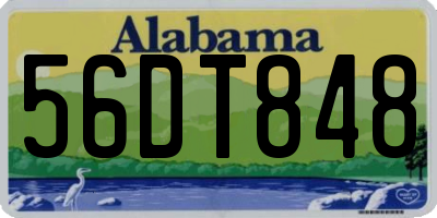 AL license plate 56DT848