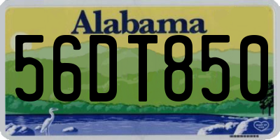 AL license plate 56DT850