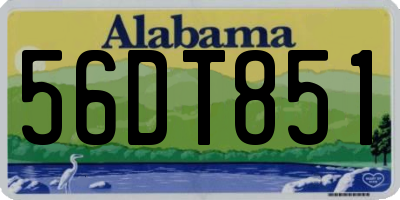 AL license plate 56DT851
