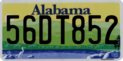 AL license plate 56DT852
