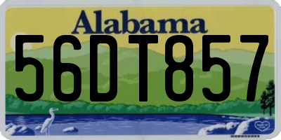AL license plate 56DT857