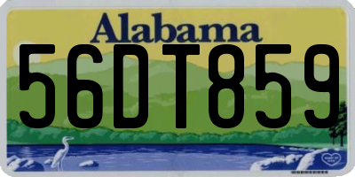 AL license plate 56DT859