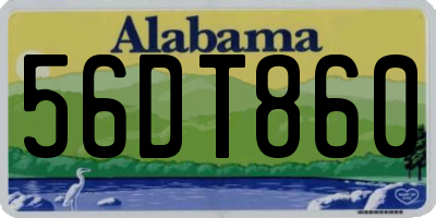 AL license plate 56DT860
