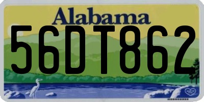 AL license plate 56DT862
