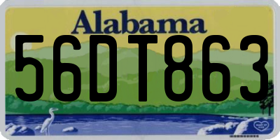 AL license plate 56DT863
