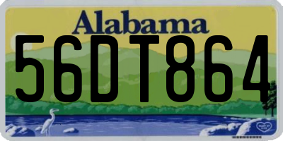 AL license plate 56DT864