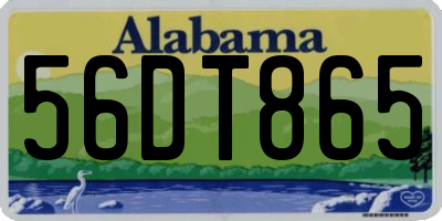 AL license plate 56DT865