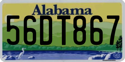 AL license plate 56DT867