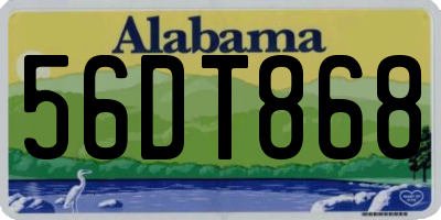 AL license plate 56DT868