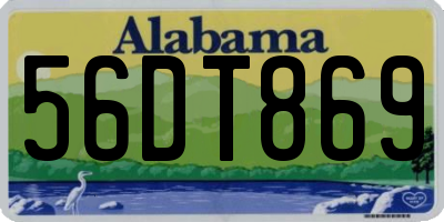 AL license plate 56DT869