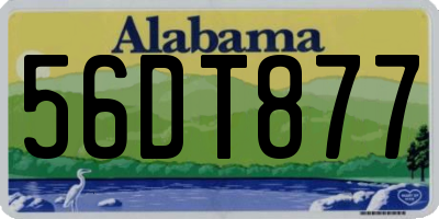 AL license plate 56DT877