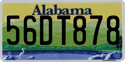 AL license plate 56DT878