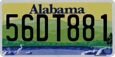 AL license plate 56DT881