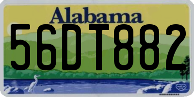 AL license plate 56DT882