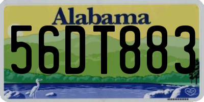 AL license plate 56DT883