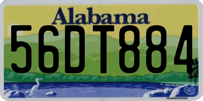 AL license plate 56DT884