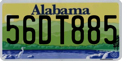 AL license plate 56DT885