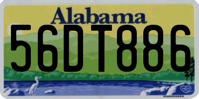 AL license plate 56DT886