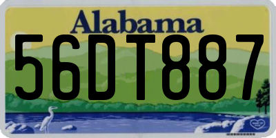 AL license plate 56DT887