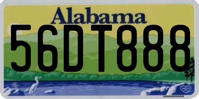 AL license plate 56DT888