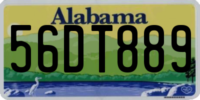 AL license plate 56DT889