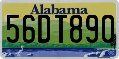 AL license plate 56DT890