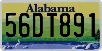 AL license plate 56DT891