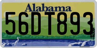 AL license plate 56DT893