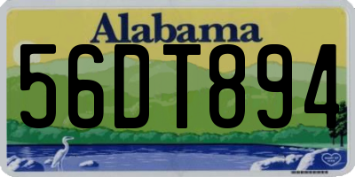 AL license plate 56DT894