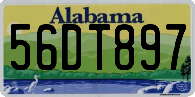 AL license plate 56DT897