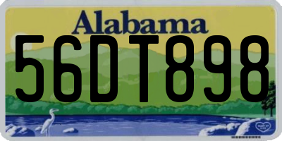 AL license plate 56DT898