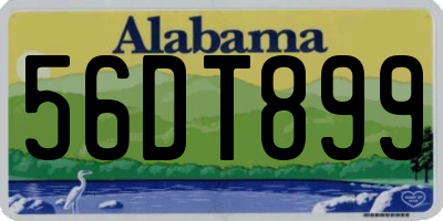 AL license plate 56DT899