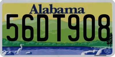 AL license plate 56DT908