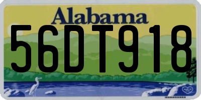 AL license plate 56DT918