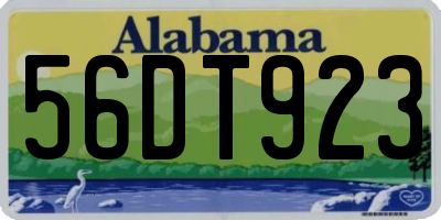 AL license plate 56DT923