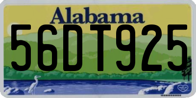 AL license plate 56DT925