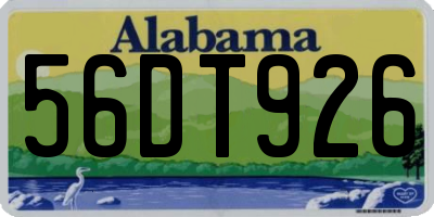 AL license plate 56DT926