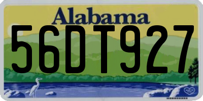 AL license plate 56DT927