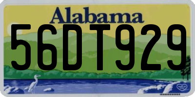 AL license plate 56DT929