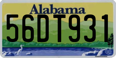 AL license plate 56DT931